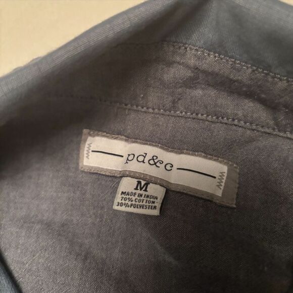 Pd & c grey Button Up with pockets size medium - Picture 2 of 5